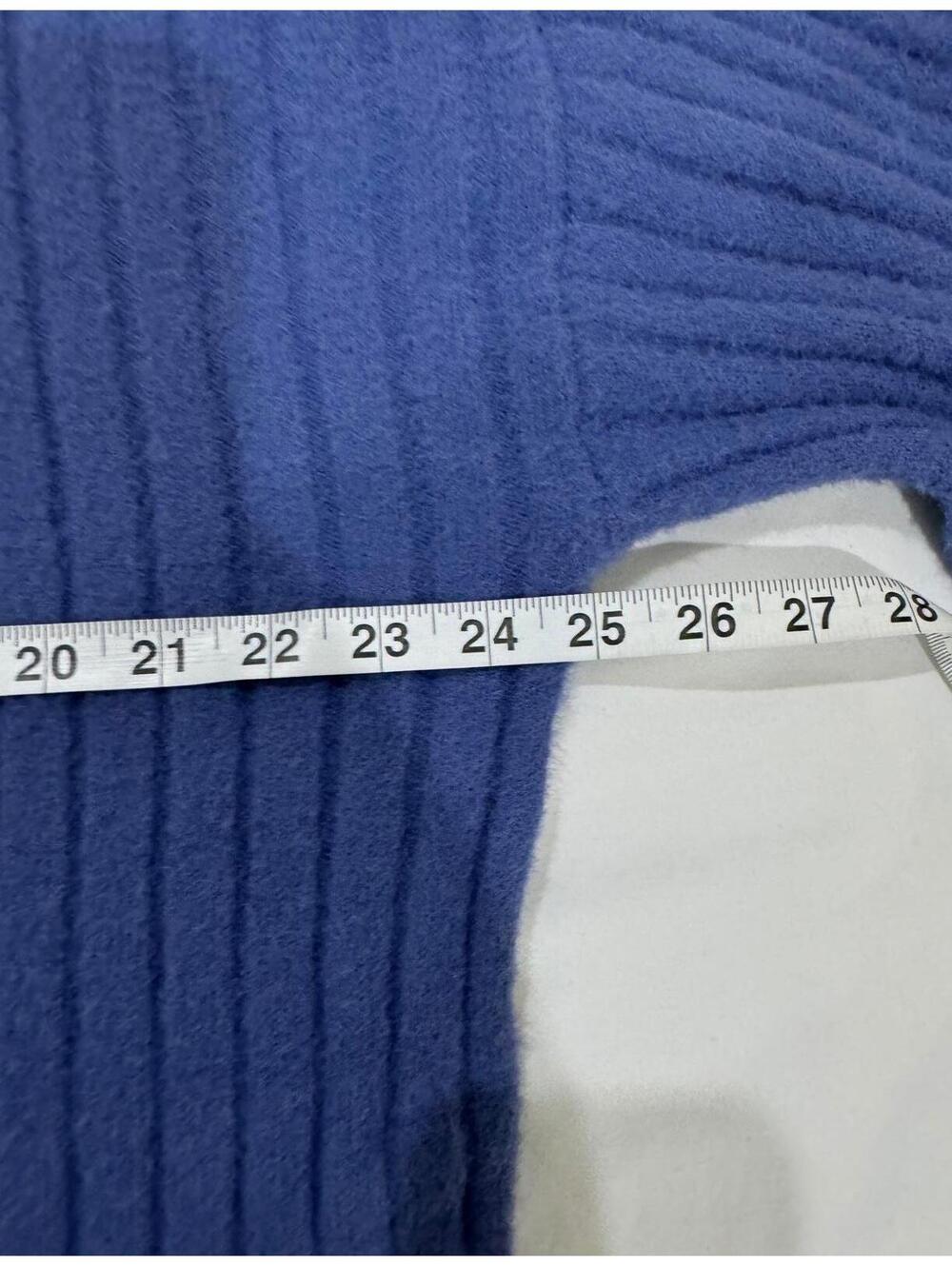 Aerie Blue Buttercream Crewneck Fuzzy Soft Ribbed Oversized Sweater- Size Medium - Picture 6 of 9